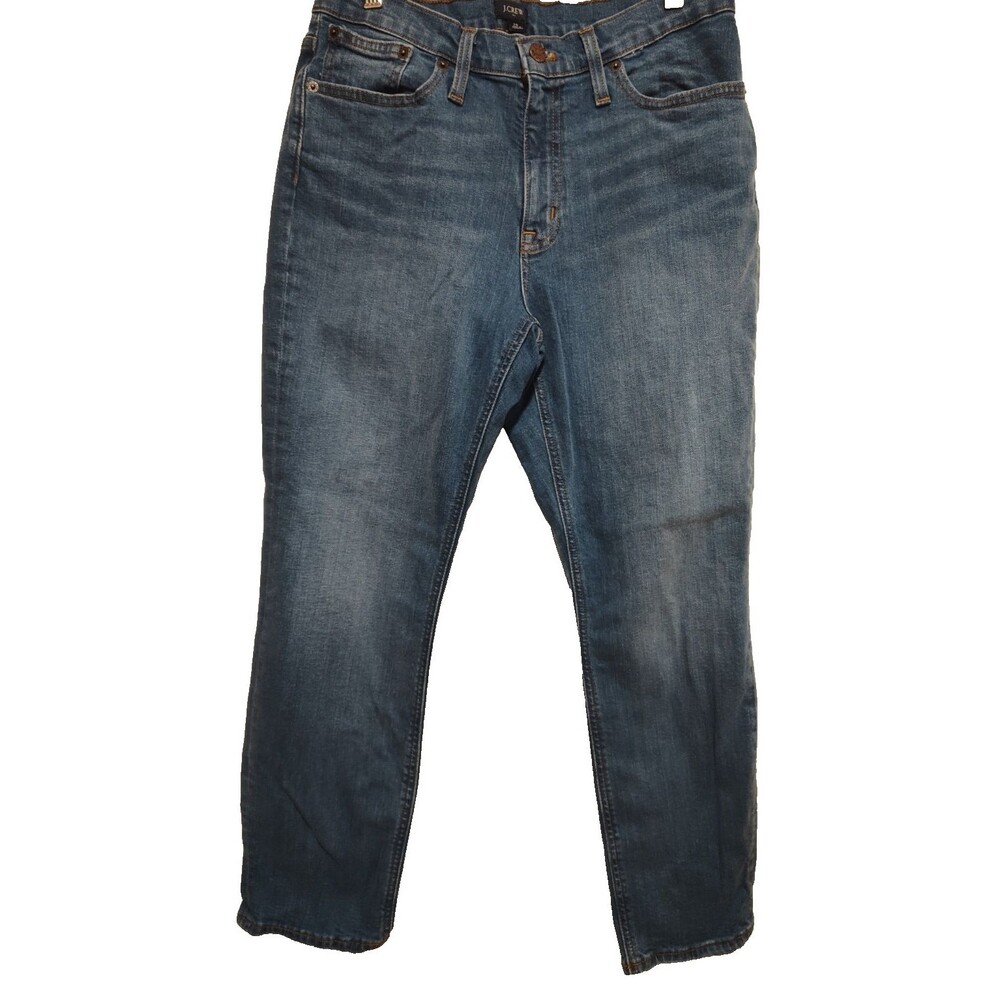 J.Crew Women Casual Midrise Denim Blue Jean Size 28 Straight Leg 5 Pocket